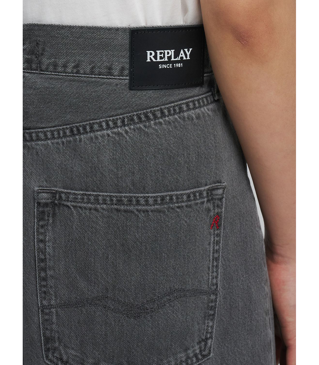 バギーフィットMARGOTTリサイクルブラックデニム 詳細画像 ダークグレー 7